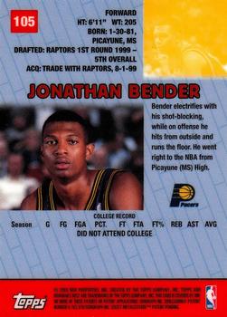 1999-00 Bowman's Best #105 Jonathan Bender Back