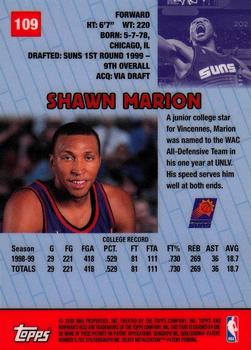 1999-00 Bowman's Best #109 Shawn Marion Back