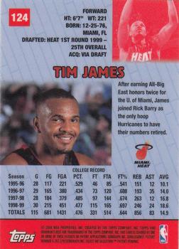 1999-00 Bowman's Best #124 Tim James Back