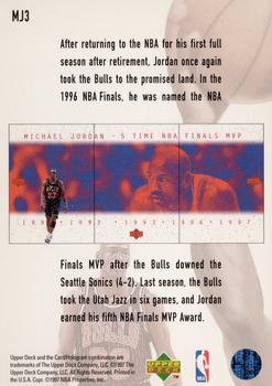 1997-98 Collector's Choice - Michael Jordan #MJ3 Michael Jordan Back