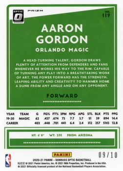 2020-21 Donruss Optic - Gold Pulsar #119 Aaron Gordon Back