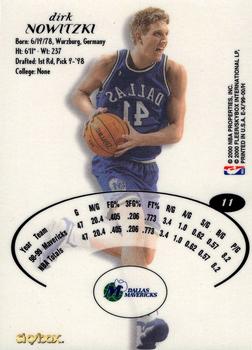 1999-00 E-X #11 Dirk Nowitzki Back