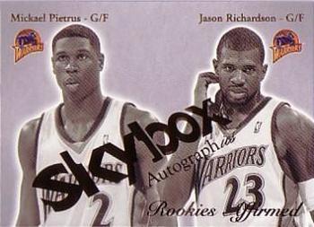 2003-04 SkyBox Autographics - Rookies Affirmed #5RE Mickael Pietrus / Jason Richardson Front