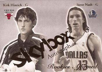 2003-04 SkyBox Autographics - Rookies Affirmed #11RE Kirk Hinrich / Steve Nash Front