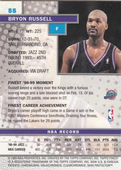 1999-00 Finest #55 Bryon Russell Back
