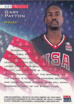 1999-00 Finest #231 Gary Payton Back