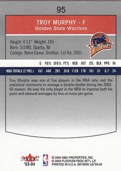 2003-04 SkyBox LE - Retail #95 Troy Murphy Back