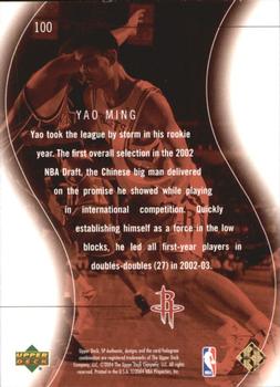2003-04 SP Authentic - SP Limited #100 Yao Ming Back