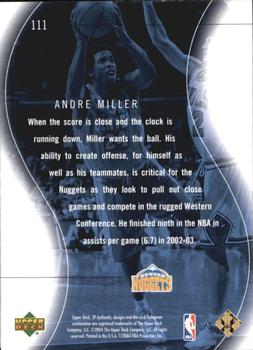 2003-04 SP Authentic - SP Limited #111 Andre Miller Back