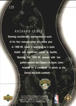 2003-04 SP Authentic - SP Limited #119 Rashard Lewis Back