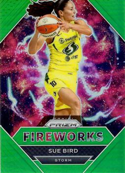 2021 Panini Prizm WNBA - Fireworks Prizms Green #18 Sue Bird Front