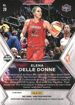 2021 Panini Prizm WNBA - Fireworks Prizms Green #20 Elena Delle Donne Back