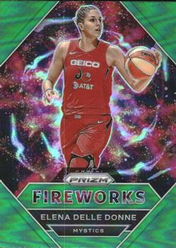 2021 Panini Prizm WNBA - Fireworks Prizms Green #20 Elena Delle Donne Front