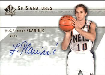 2003-04 SP Authentic - Signatures #ZP-A Zoran Planinic Front