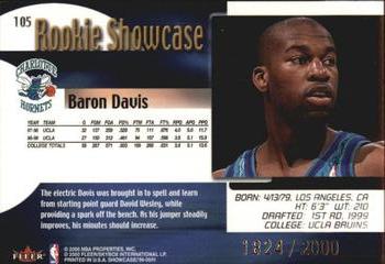 1999-00 Flair Showcase #105 Baron Davis Back