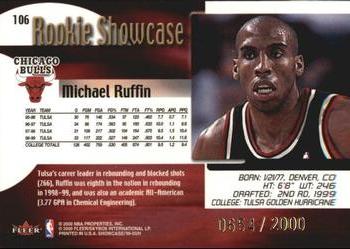 1999-00 Flair Showcase #106 Michael Ruffin Back