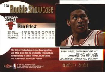 1999-00 Flair Showcase #108 Ron Artest Back
