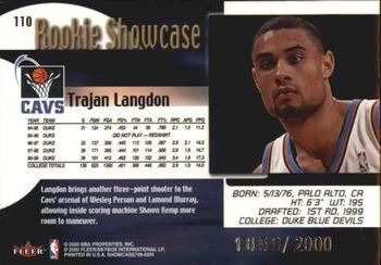 1999-00 Flair Showcase #110 Trajan Langdon Back