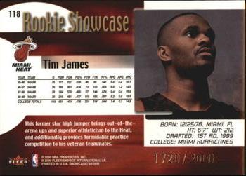 1999-00 Flair Showcase #118 Tim James Back