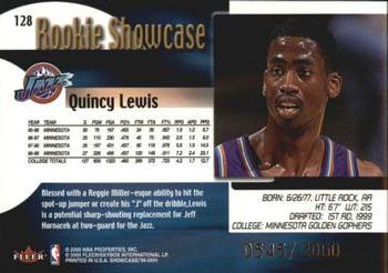 1999-00 Flair Showcase #128 Quincy Lewis Back