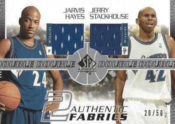 2003-04 SP Authentic - SPGU Authentic Fabrics Dual #HS-J Jarvis Hayes / Jerry Stackhouse Front