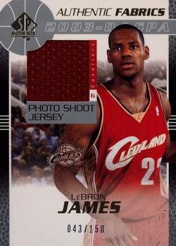 2003-04 SP Authentic - SPGU Rookie Authentic Fabrics #LJ-J LeBron James Front