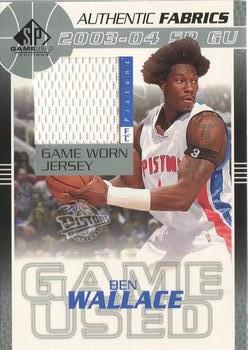 2003-04 SP Game Used - Authentic Fabrics #BW-J Ben Wallace Front