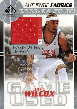 2003-04 SP Game Used - Authentic Fabrics #CW-J Chris Wilcox Front