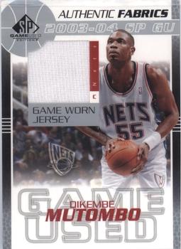 2003-04 SP Game Used - Authentic Fabrics #DM-J Dikembe Mutombo Front