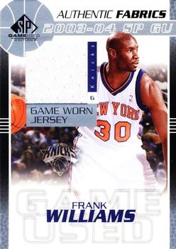 2003-04 SP Game Used - Authentic Fabrics #FW-J Frank Williams Front