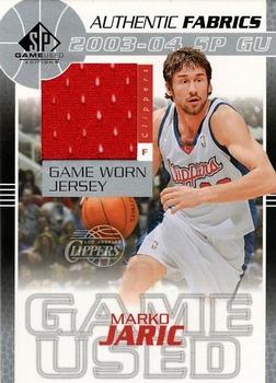 2003-04 SP Game Used - Authentic Fabrics #JA-J Marko Jaric Front