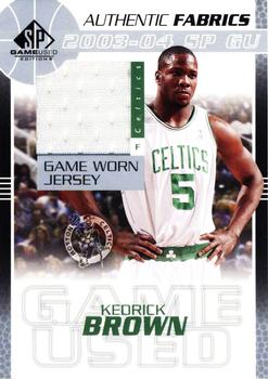 2003-04 SP Game Used - Authentic Fabrics #KE-J Kedrick Brown Front