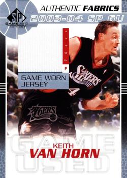 2003-04 SP Game Used - Authentic Fabrics #KV-J Keith Van Horn Front