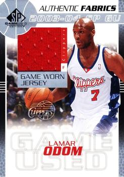 2003-04 SP Game Used - Authentic Fabrics #LO-J Lamar Odom Front