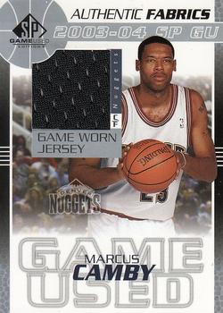 2003-04 SP Game Used - Authentic Fabrics #MC-J Marcus Camby Front