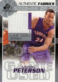 2003-04 SP Game Used - Authentic Fabrics #MP-J Morris Peterson Front