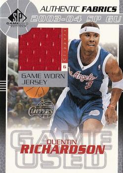 2003-04 SP Game Used - Authentic Fabrics #QR-J Quentin Richardson Front