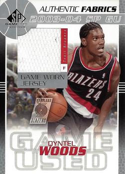 2003-04 SP Game Used - Authentic Fabrics #QW-J Qyntel Woods Front