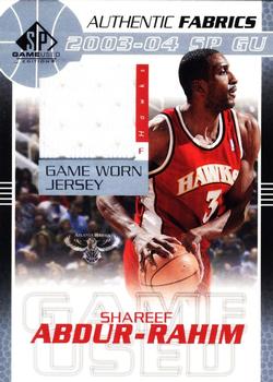 2003-04 SP Game Used - Authentic Fabrics #SA-J Shareef Abdur-Rahim Front