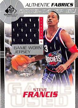 2003-04 SP Game Used - Authentic Fabrics #SF-J Steve Francis Front