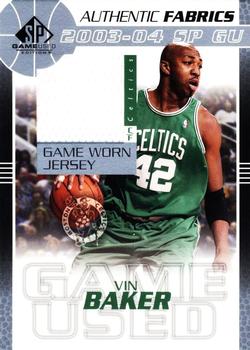 2003-04 SP Game Used - Authentic Fabrics #VB-J Vin Baker Front
