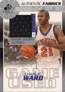 2003-04 SP Game Used - Authentic Fabrics #WA-J Charlie Ward Front