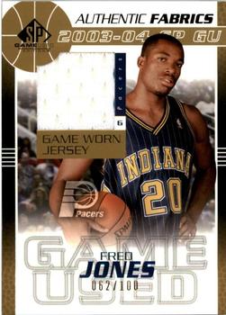 2003-04 SP Game Used - Authentic Fabrics Gold #FJ-J Fred Jones Front