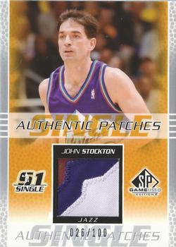 2003-04 SP Game Used - Authentic Patches #JS-P John Stockton Front