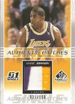 2003-04 SP Game Used - Authentic Patches #MA-P Magic Johnson Front