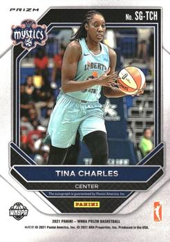 2021 Panini Prizm WNBA - Signatures Green #SG-TCH Tina Charles Back