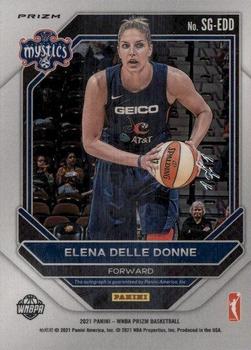 2021 Panini Prizm WNBA - Signatures Black #SG-EDD Elena Delle Donne Back