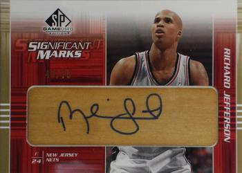 2003-04 SP Game Used - SIGnificant Marks #RJ-SM Richard Jefferson Front