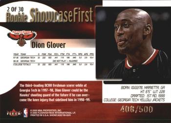 1999-00 Flair Showcase - Rookie Showcase #2 Dion Glover Back