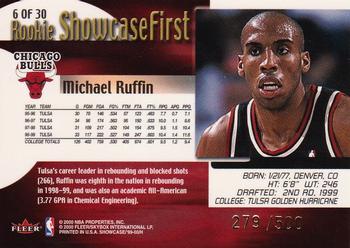 1999-00 Flair Showcase - Rookie Showcase #6 Michael Ruffin Back